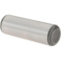 Value Collection - 1/2" Diam x 1-1/2" Pin Length Grade 8 Alloy Steel Standard Dowel Pin - C 50-58 Hardness, 51,000 Lb Breaking Strength, 1 Beveled & 1 Rounded End - Caliber Tooling