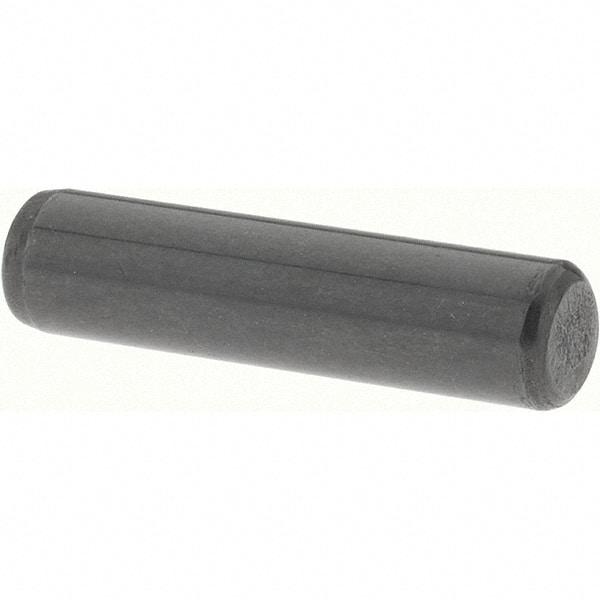 Value Collection - 3/16" Diam x 3/4" Pin Length Grade 8 Alloy Steel Standard Dowel Pin - Bright Finish, C 47-58 & C 60 (Surface) Hardness, 4,150 Lb (Single Shear), 8,300 Lb (Double Shear) Breaking Strength, 1 Beveled & 1 Rounded End - Caliber Tooling