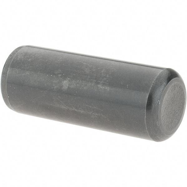 Value Collection - 1/2" Diam x 1-1/4" Pin Length Grade 8 Alloy Steel Standard Dowel Pin - Bright Finish, C 47-58 & C 60 (Surface) Hardness, 29,450 Lb (Single Shear), 58,900 Lb (Double Shear) Breaking Strength, 1 Beveled & 1 Rounded End - Caliber Tooling