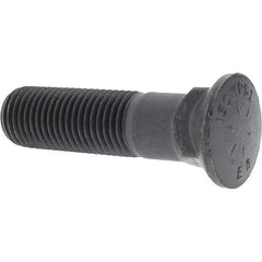 Value Collection - 1-1/4-7 UNC, 5" OAL, Alloy Steel Plow Bolt - Uncoated, Grade 8 - Caliber Tooling