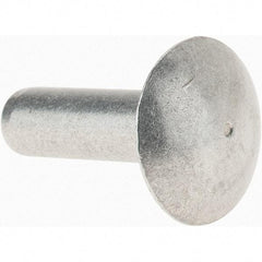 Value Collection - 3/16" Body Diam, Brazier Aluminum Solid Rivet - 5/8" Length Under Head - Caliber Tooling