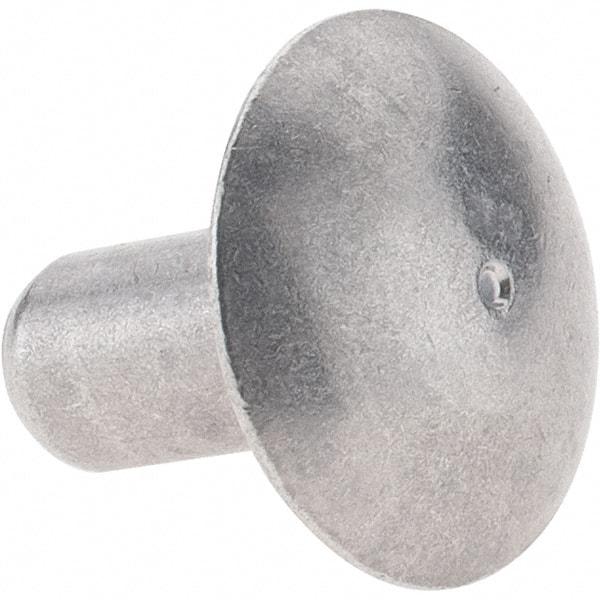 Value Collection - 3/16" Body Diam, Brazier Aluminum Solid Rivet - 3/8" Length Under Head - Caliber Tooling