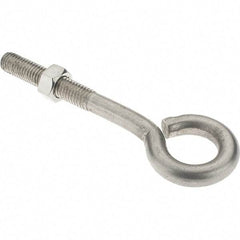 Value Collection - 1/2-13, Stainless Steel Wire Turned Open Eye Bolt - 2-1/2" Thread Length, 1" ID, 4" Shank Length - Caliber Tooling