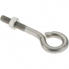 Value Collection - 5/16-18, Stainless Steel Wire Turned Open Eye Bolt - 1-1/4" Thread Length, 5/8" ID, 2" Shank Length - Caliber Tooling