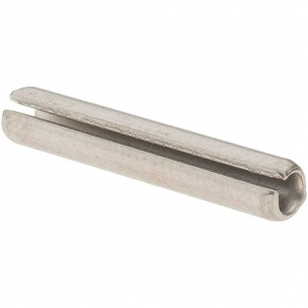 Made in USA - 1/8" Diam x 3/4" Long Slotted Spring Pin - Grade 420 Stainless Steel, Bright Finish - Caliber Tooling