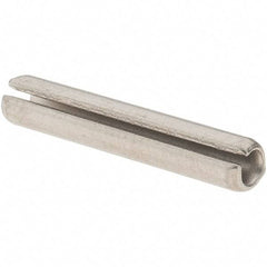 Made in USA - 1/8" Diam x 3/4" Long Slotted Spring Pin - Grade 420 Stainless Steel, Bright Finish - Caliber Tooling