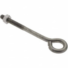 Value Collection - 1/4-20, Stainless Steel Wire Turned Open Eye Bolt - 1-1/2" Thread Length, 1/2" ID, 3" Shank Length - Caliber Tooling