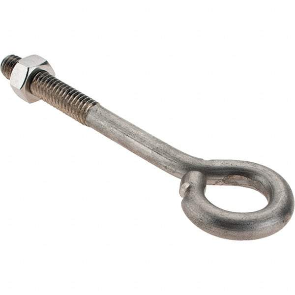 Value Collection - 5/16-18, Stainless Steel Wire Turned Open Eye Bolt - 1-1/2" Thread Length, 5/8" ID, 3" Shank Length - Caliber Tooling