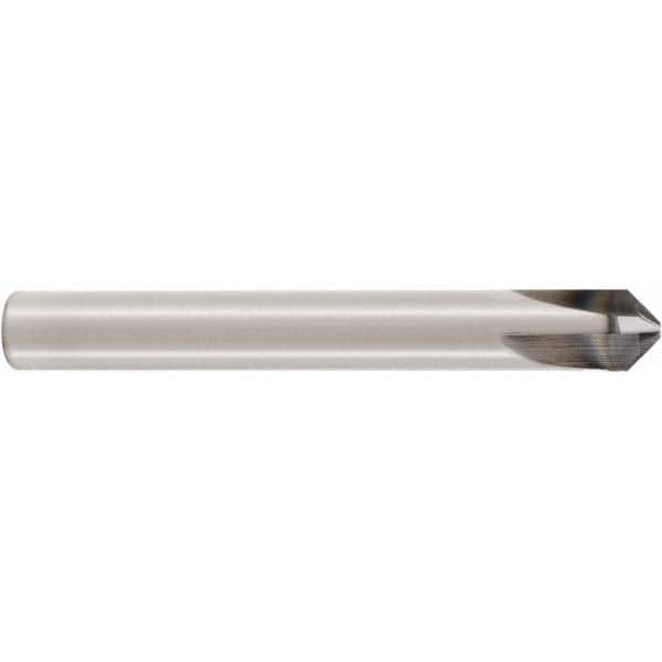 Seco - 6mm Diam 4 Flute Single End Solid Carbide Chamfer Mill - Caliber Tooling