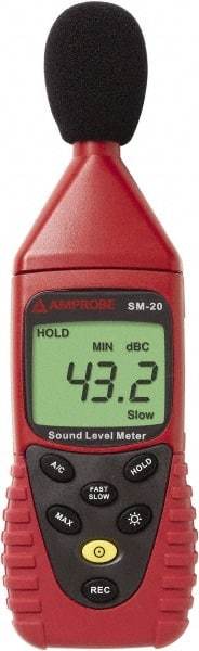 Amprobe - A and C Frequency Weight, LCD Display Sound Meter - 30 to 130 Decibels - Caliber Tooling