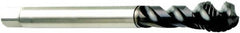 Sandvik Coromant - #6-32 UNC 3 Flute 2B Modified Bottoming Spiral Flute Tap - Powdered Metal, SmoothTop Finish, 56mm OAL, Right Hand Flute, Right Hand Thread, Series CoroTap 300 - Caliber Tooling