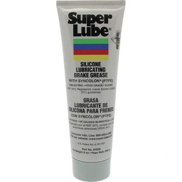 Synco Chemical - 8 oz Tube Silicone General Purpose Grease - Translucent White/Gray, Food Grade, 500°F Max Temp, NLGIG 2, - Caliber Tooling