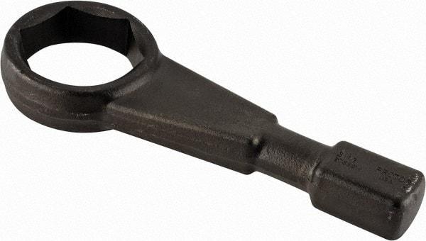 Proto - 3-1/2" 6 Point Striking Box Wrench - Single End, 4-31/32" Head Diam x 1-23/32" Head Thickness, 14-1/8" OAL, Steel, Black Finish - Caliber Tooling