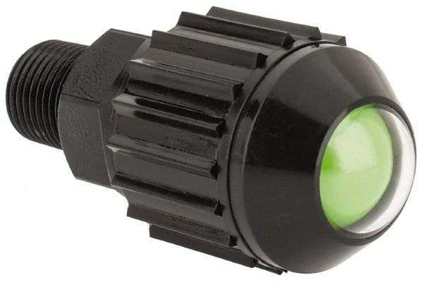 Norgren - 1/8" Male NPTF Bottom Rotowink Pressure Indicator - 15 to 150 psiG, Green Unactuated Color & Red Actuated Color - Caliber Tooling