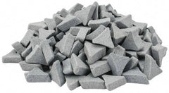 Burr King - Ceramic Carrier, Ceramic Abrasive, Polishing Tumbling Media - Tri-Star Shape - Caliber Tooling