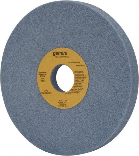 Norton - 7" Diam x 1-1/4" Hole x 3/4" Thick, J Hardness, 46 Grit Surface Grinding Wheel - Aluminum Oxide, Type 5, Coarse Grade, 3,600 Max RPM, One-Side Recess - Caliber Tooling