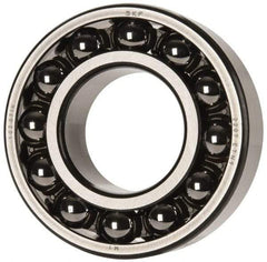 SKF - 35mm Bore Diam, 72mm OD, Open Self Aligning Radial Ball Bearing - 23mm Wide, 2 Rows, Round Bore, 1,980 Lb Static Capacity, 6,900 Lb Dynamic Capacity - Caliber Tooling