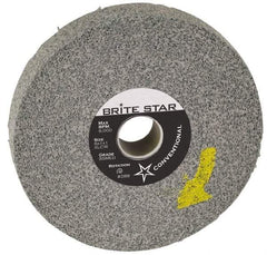 Brite Star - 10" Diam, 1/2" Face Width, 5" Center Hole, Fine Grade, Silicon Carbide Deburring Wheel - Convolute, Hard Density 7 Grade, 3,600 RPM - Caliber Tooling