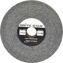 Brite Star - 6" Diam, 1" Face Width, 1" Center Hole, Fine Grade, Silicon Carbide Deburring Wheel - Convolute, Medium Density 8 Grade, 6,000 RPM - Caliber Tooling