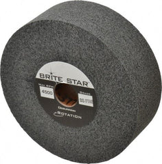 Brite Star - 6" Diam, 2" Face Width, 1" Center Hole, Fine Grade, Silicon Carbide Deburring Wheel - Convolute, Extra Hard Density 9 Grade, 4,500 RPM - Caliber Tooling