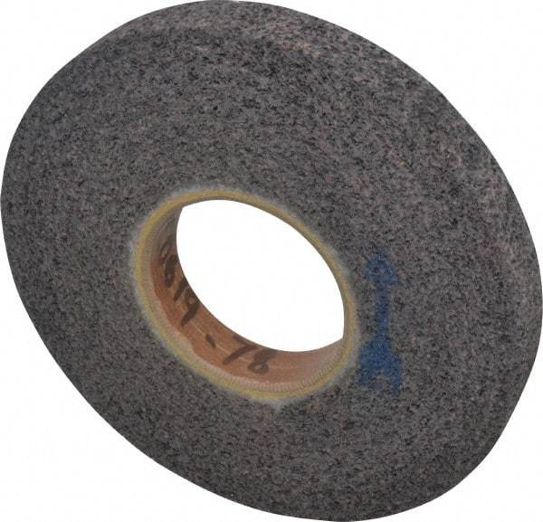 Brite Star - 8" Diam, 1" Face Width, 3" Center Hole, Coarse Grade, Aluminum Oxide Deburring Wheel - Convolute, Medium Density 6 Grade, 4,500 RPM - Caliber Tooling