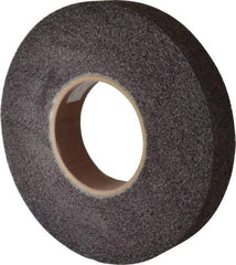 Brite Star - 12" Diam, 2" Face Width, 5" Center Hole, Medium Grade, Aluminum Oxide Deburring Wheel - Convolute, Soft Density 5 Grade, 3,000 RPM - Caliber Tooling