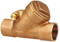 NIBCO - 1/2" Bronze Check Valve - Y-Pattern, Soldered x Soldered, 300 WOG - Caliber Tooling