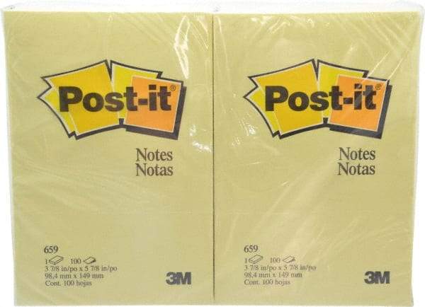 3M - 100 Sheet, 4 x 6", Note Pad/Writing Pad/Notebook - Yellow - Caliber Tooling