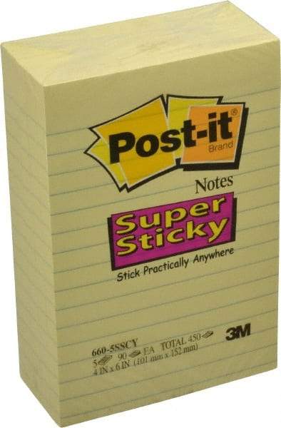 3M - 90 Sheet, 4 x 6", Note Pad/Writing Pad/Notebook - Yellow - Caliber Tooling