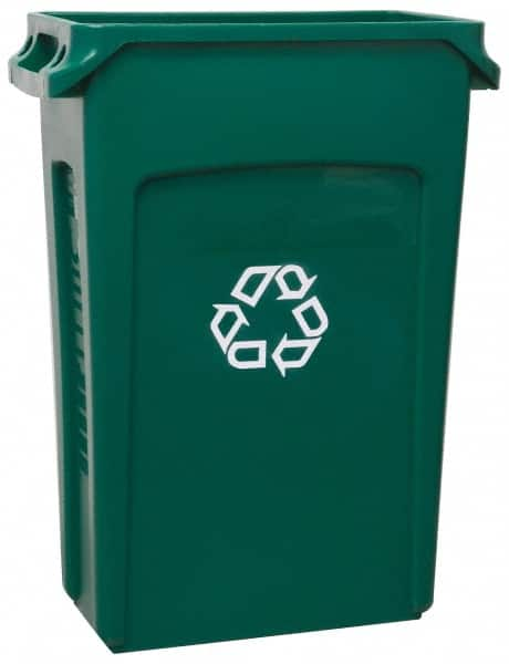 Rubbermaid - 23 Gal Green Rectangle Recycling Container - 30" High x 22" Long x 11" Wide - Caliber Tooling