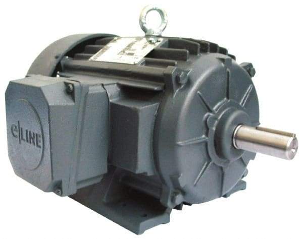 US Motors - 30 hp, TEFC Enclosure, No Thermal Protection, 3,535 RPM, 575 Volt, 60 Hz, Three Phase Energy Efficient Motor - Size 286 Frame, Rigid Mount, 1 Speed, Ball Bearings, 28.1 Full Load Amps, F Class Insulation, CCW Lead End - Caliber Tooling