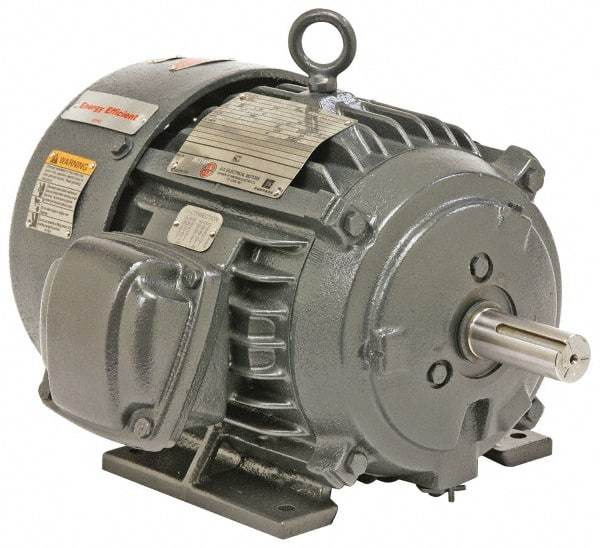 US Motors - 200 hp, TEFC Enclosure, No Thermal Protection, 1,785 RPM, 575 Volt, 60 Hz, Three Phase Energy Efficient Motor - Size 447 Frame, Rigid Mount, 1 Speed, Ball Bearings, 183 Full Load Amps, F Class Insulation, Reversible - Caliber Tooling