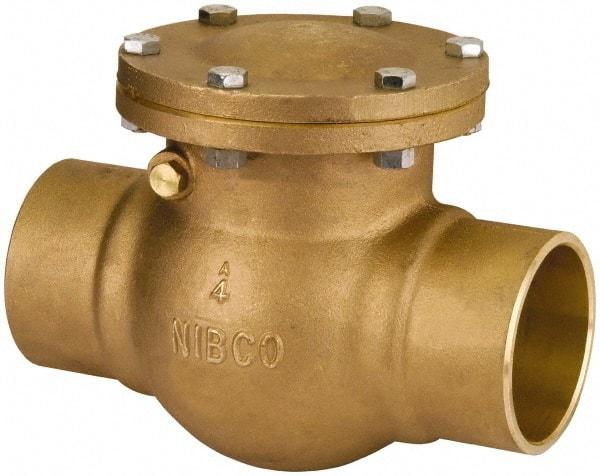 NIBCO - 2" Bronze Check Valve - Bolted Bonnet, Soldered x Soldered, 300 WOG - Caliber Tooling