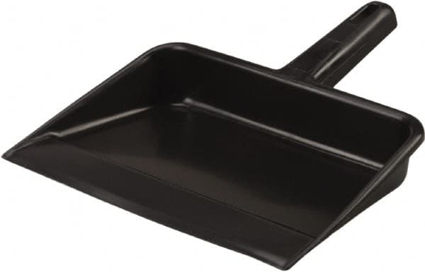 Vikan - 12" Wide Handheld Dustpan - Plastic Body, 5-5/8" Handle, Black - Caliber Tooling