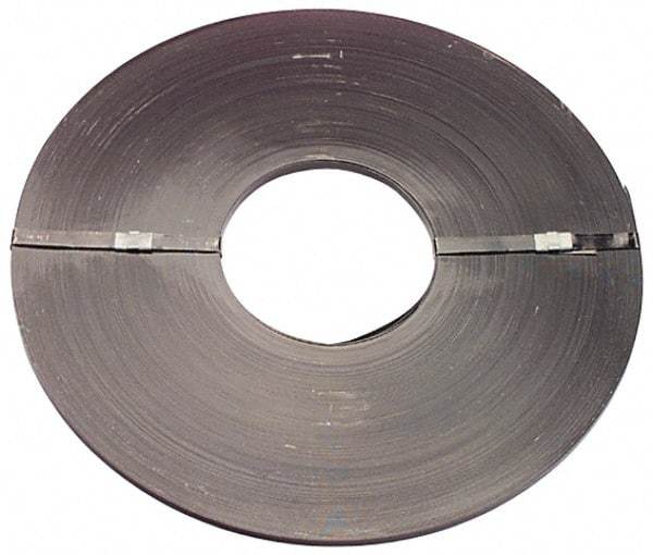 Value Collection - 690" Long x 1/2" Wide, Ribbon Coil Steel Strapping - 1,000 Lb Capacity, 0.023" Thick - Caliber Tooling