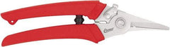 Clauss - 7-1/4" OAL, 1" Capacity, Wire Cutter - 2" Jaw Length x 1/8" Jaw Width, Ergonomic Plastic Handle - Caliber Tooling