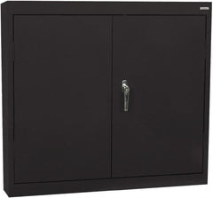 Sandusky Lee - 2 Shelf Wall Storage Cabinet - Steel, 30" Wide x 12" Deep x 30" High, Black - Caliber Tooling