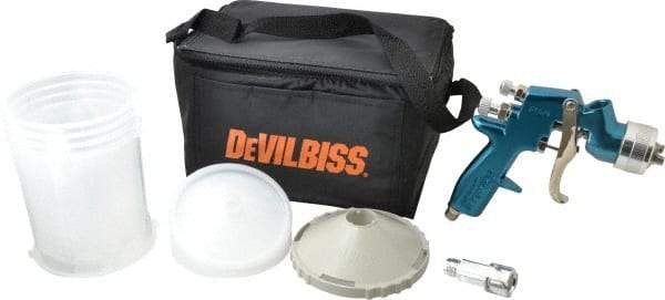 DeVilbiss - Gravity Feed Paint Spray Gun - 24 oz Capacity, 100 Max psi, 9.9 to 40 CFM, For Enamels, Epoxies, Lacquers, Polyurethanes, Primers, Sealers, Stains, Thinned Latex, Varnishes - Caliber Tooling