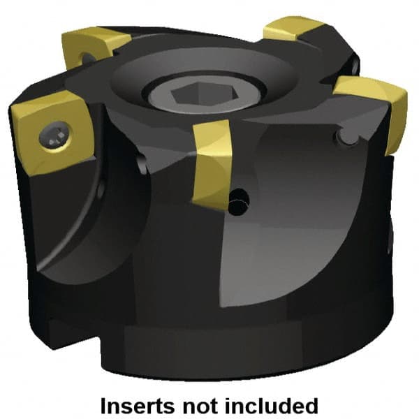 Kennametal - 3" Cut Diam, 0.098" Max Depth, 1" Arbor Hole, 8 Inserts, XD 12 Insert Style, Indexable Copy Face Mill - C7792VXD12-A3.00Z08R Cutter Style, 1.97" High, Through Coolant, Series 7792 - Caliber Tooling