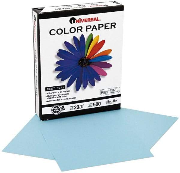 UNIVERSAL - 8-1/2" x 11" Blue Copy Paper - Use with Laser Printers, Copiers, Offset Presses, Spirit Duplicators - Caliber Tooling