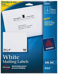 AVERY - 4" Long, White Shipping Label - For Inkjet Printers - Caliber Tooling