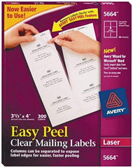 AVERY - 4" Long, Clear Shipping Label - For Laser Printers - Caliber Tooling