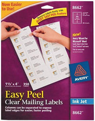 AVERY - 4" Long, Clear Shipping Label - For Inkjet Printers - Caliber Tooling