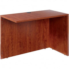 ALERA - Woodgrain Laminate Return/Bridge Shell Desk - 42" Wide x 23-5/8" Deep x 29-5/8" High, Medium Cherry - Caliber Tooling