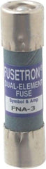 Cooper Bussmann - 250 VAC, 3 Amp, Time Delay Pin Indicator Fuse - Fuse Holder Mount, 1-1/2" OAL, 10 at 125 V kA Rating, 13/32" Diam - Caliber Tooling