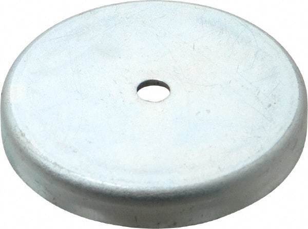 Mag-Mate - 2.63" Diam, 3/8" Cup Height, 3/8" Overall Height, 100 Lb Average Pull Force, 100 Lb Max Pull Force, Neodymium Rare Earth Cup Magnet - Through Hole Style, 9/32" Cup ID, 5/8" Magnet ID, Galvanized - Caliber Tooling