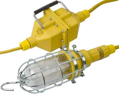 Woodhead Electrical - 120 VAC, 100 Watt, Electric, Incandescent Portable Handheld Work Light - 25' Cord, 1 Head, 1,000 Lumens, Zinc-Plated Steel, 120.65mm Wide x 457.2mm High - Caliber Tooling