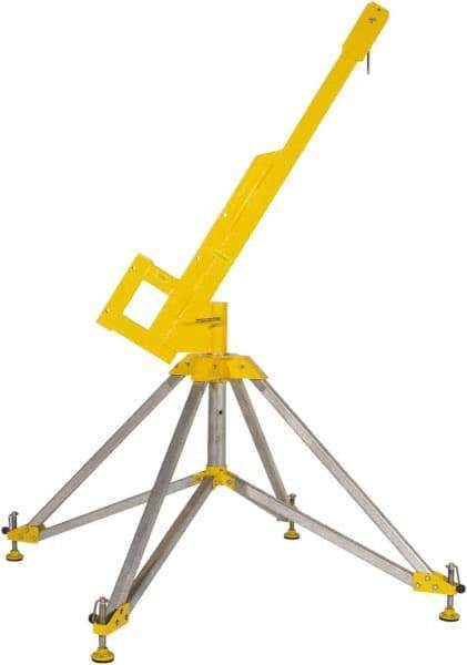 Gemtor - Confined Space Entry & Retrieval Bases & Booms Type: Portable Quadpod w/Rotating Boom Maximum Height (Inch): 90 - Caliber Tooling