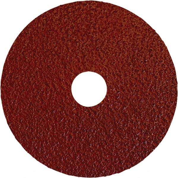 Weiler - 4-1/2" Diam 7/8" Hole 36 Grit Fiber Disc - Medium Grade, Aluminum Oxide, 11,000 Max RPM - Caliber Tooling