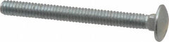 Value Collection - 1/4-20 UNC 2-1/2" Length Under Head, Standard Square Neck, Carriage Bolt - Grade 5 Steel, Zinc-Plated Finish - Caliber Tooling